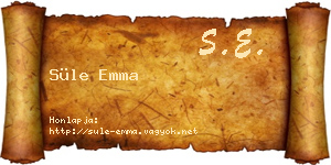Süle Emma névjegykártya