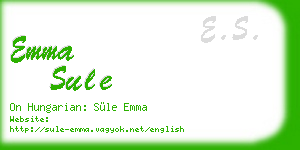 emma sule business card